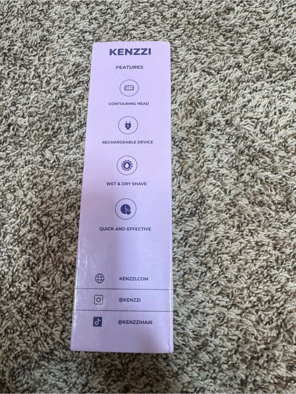 Kenzzi Rechargeable Lady Shaver in White and Rose Gold
